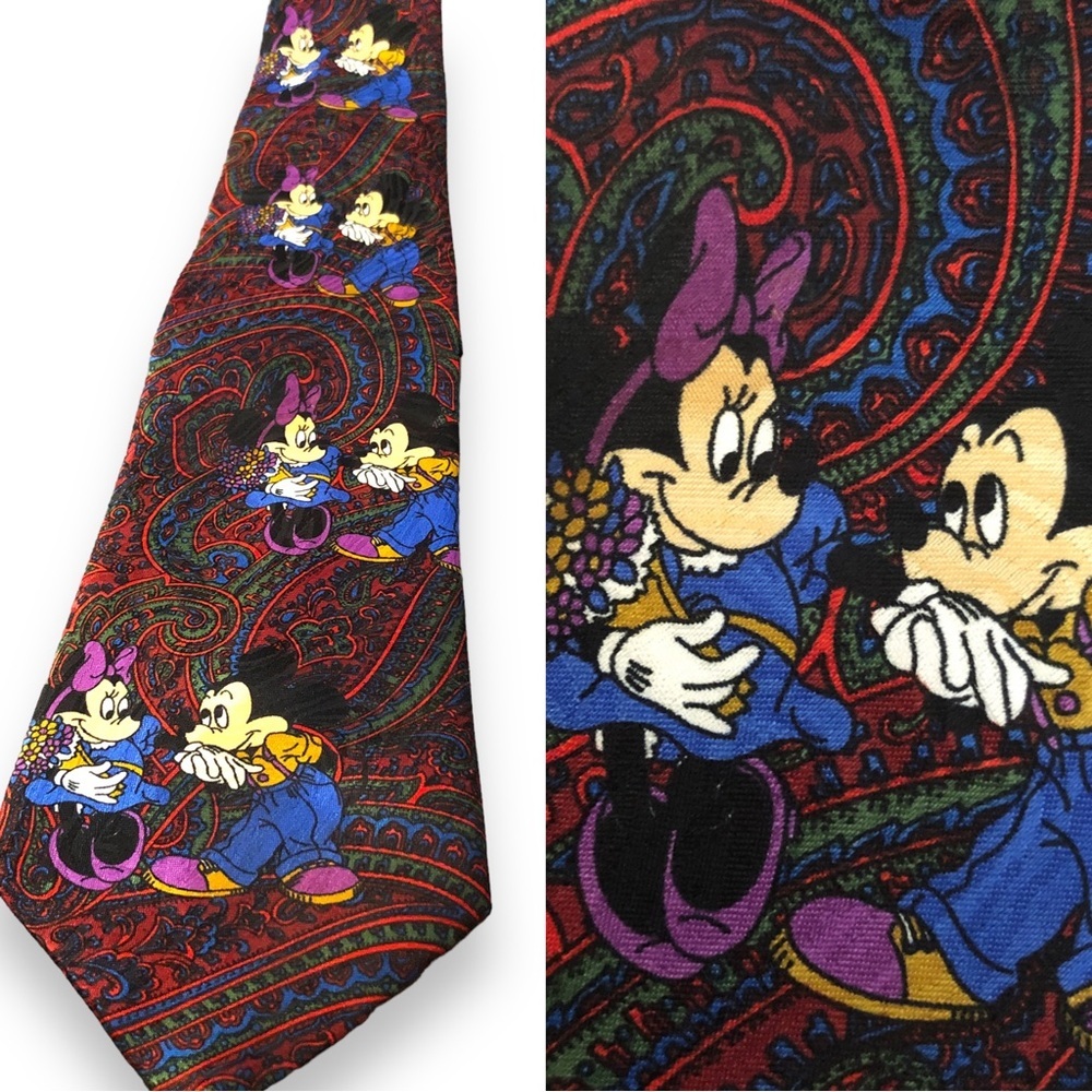 Disney Mickey Mouse Vintage Paisley Tie